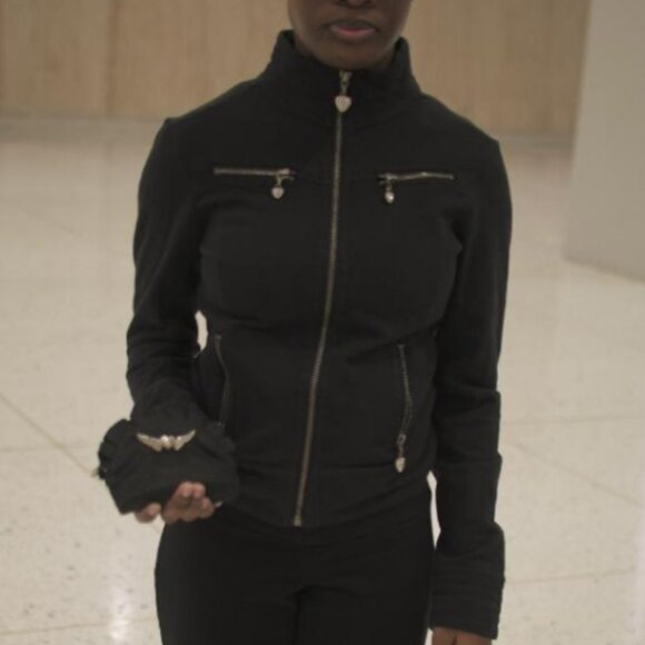 TWISTED HEART AMERICA 2 PIECE SWAVORSKI COAT Y2K RARE VINTAGE - Picture 2 of 8